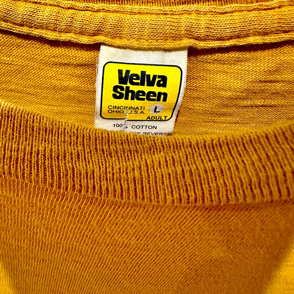 Velva Sheen mustard t-shirt